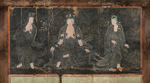 신흥사 대광전 삼관음보살벽화.jpg